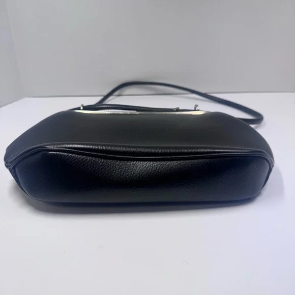 Vintage Kadin Double Snap Purse Black Leather Inside Zipper Rare Purse - Picture 11 of 16